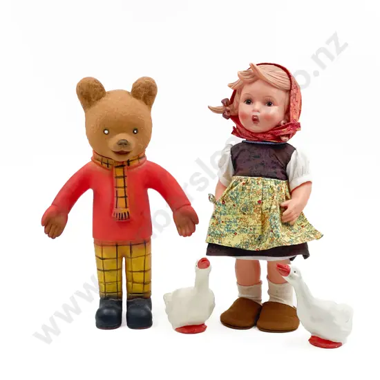 Vintage 1970's Rubber Squeaky Rupert Bear