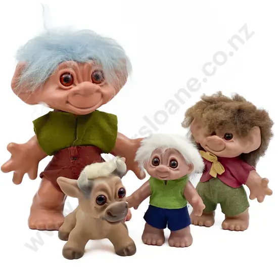 Vintage Thomas Dam Made in Denmark Troll Dolls