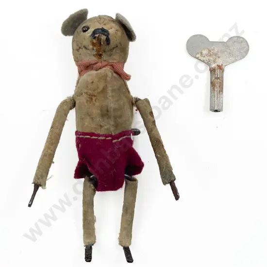 Vintage Schuco Clockwork Velvet Cloth Tumbling Mouse