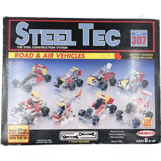 Boxed Remco #7020 Steel Tec Road And Air Vehicles Battery