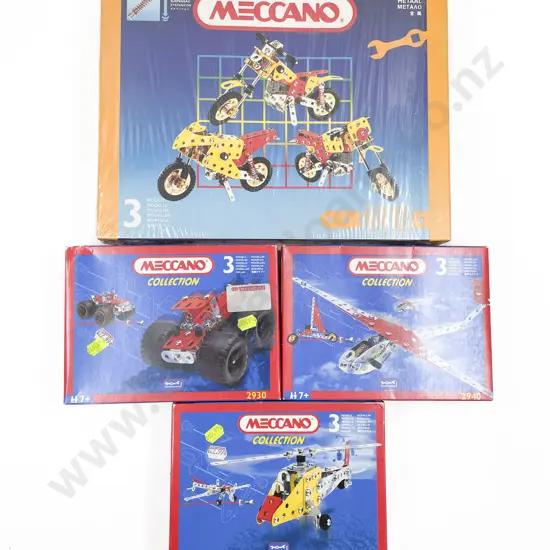 Meccano Boxed As New No 4015 and Three Collection Series Models