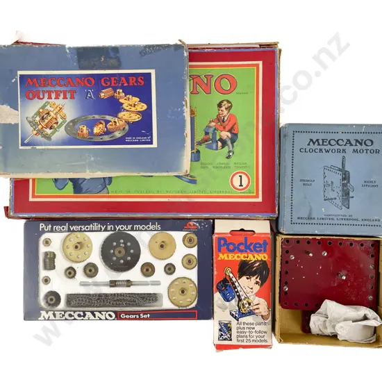 Meccano Gears Outfit A and No1 Empty Boxes