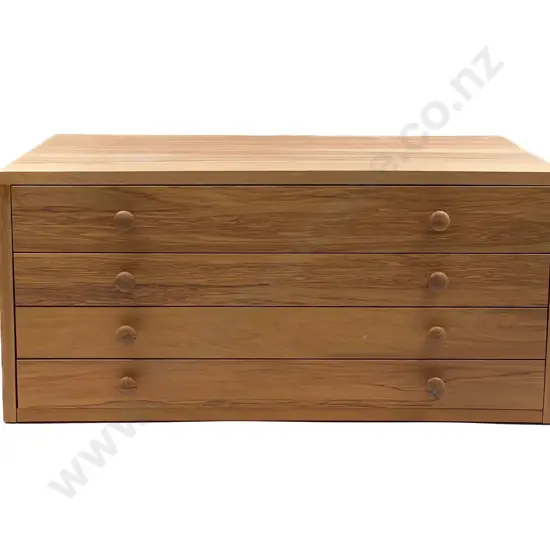Hand Made Rimu Four Drawer Meccano Chest