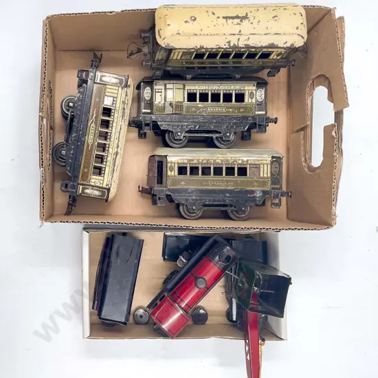 Hornby O Gauge Four Early Hornby Series Passenger Coaches