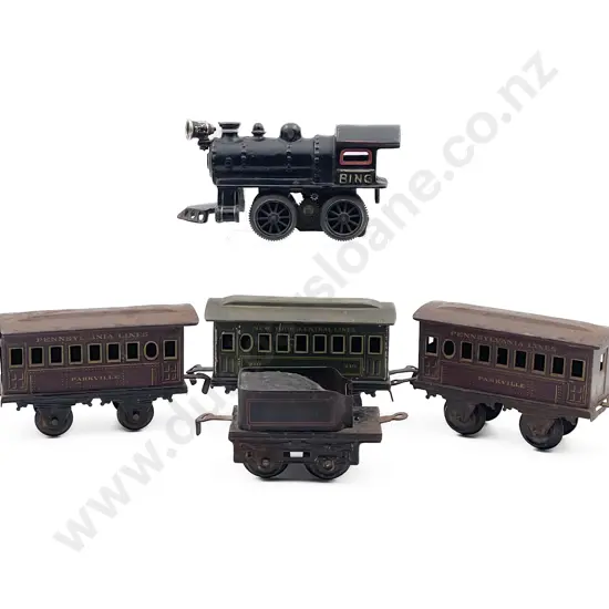 C1910-20 Bing Cast Iron and Tinplate Electric Locomotive and Tender