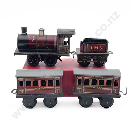 C1930 Bing Made in Germany Tinplate Clockwork Locomotive and Tender
