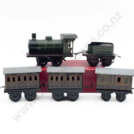 C1930 Bing Made in Germany Tinplate Clockwork Locomotive and Tender