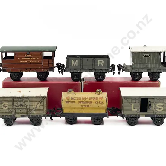 Bing and Gamage O Gauge Six Rolling Stock Wagons