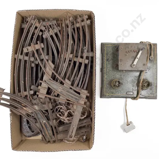 Bing O Gauge Small Qty 3-Rail Track and lever platform