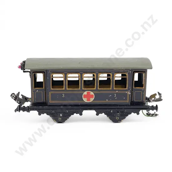 Early (Bing) O Gauge 3rd Class Red Cross Coach