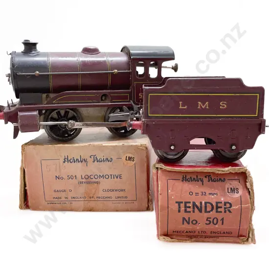 Part Boxed Hornby O Gauge No501 Locomotive and Tender