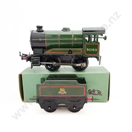Hornby O Gauge Clockwork Type 51 Locomotive and Tender 50153 BR green livery