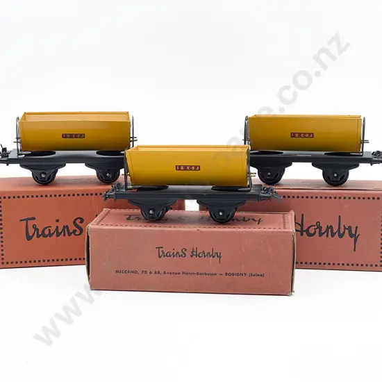 Hornby O Gauge French Boxed Benne Basculante No 1 Wagon x3