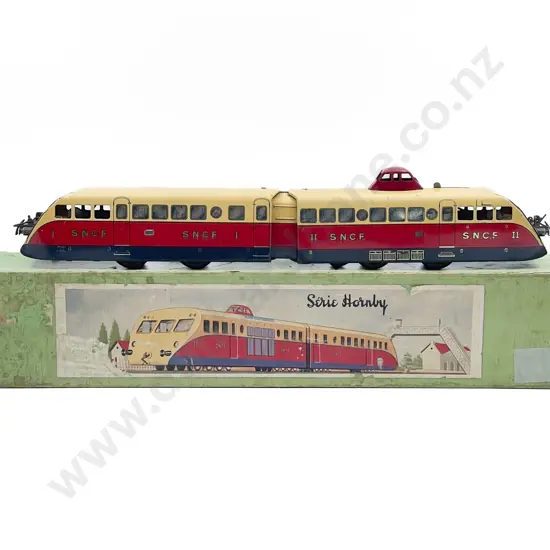 Boxed French Hornby O Gauge 3 Rail Electric 2-Car SNCF Autorail Car