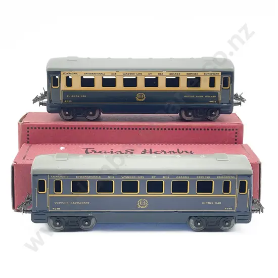 Hornby O Gauge French Boxed  Voiture Restaurant Vo OR and Voiture Pullman Vo OP