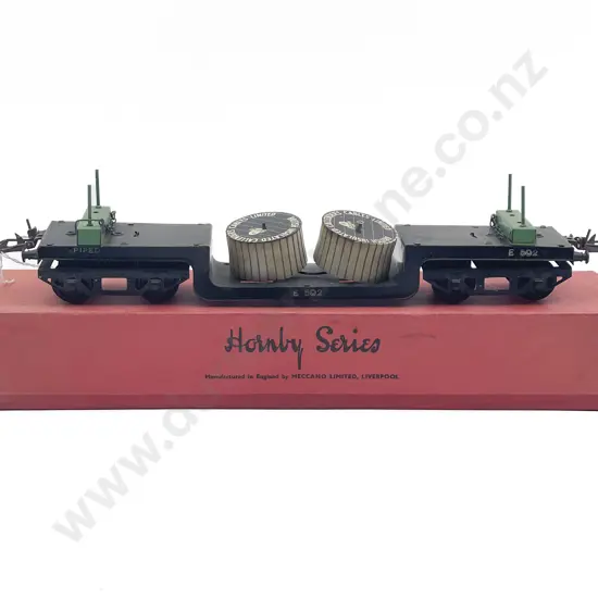 Hornby O Gauge Boxed Trolley Wagon with Two Drum Cables