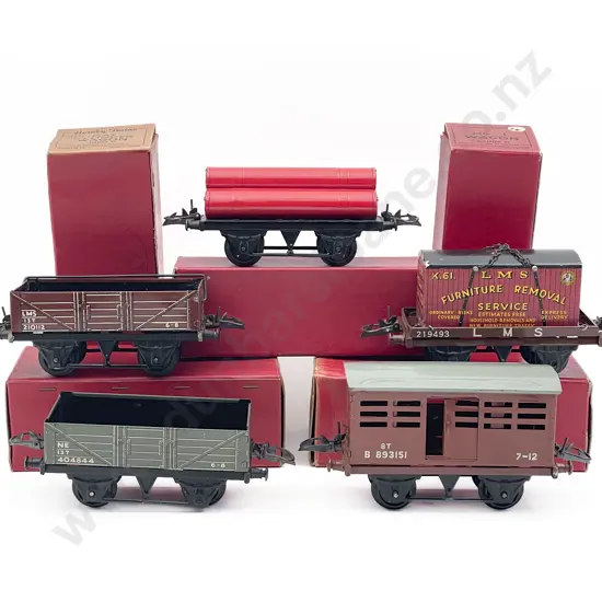 Five Hornby O Gauge Rolling Stock