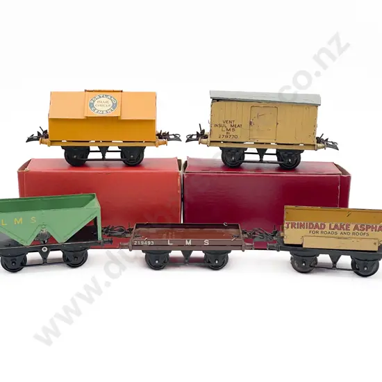 Five Hornby O Gauge Rolling Stock