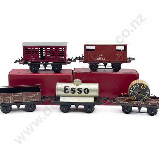 Five Hornby O Gauge Rolling Stock