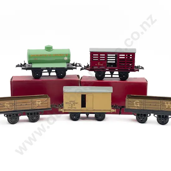 Five Hornby O Gauge Rolling Stock