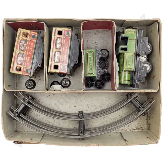 Part Boxed Tinplate Brimtoy Train Set