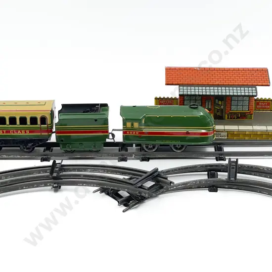 Brimtoys British Made O Gauge Clockwork Locomotive and Tender