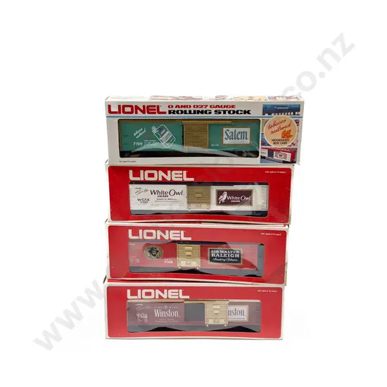 Lionel O Gauge Boxed Four Freight Box Cars
