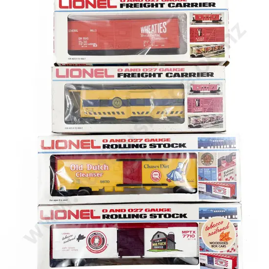 Lionel O Gauge Boxed Four Freight Cars