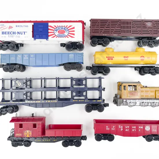 Lionel O Gauge Unboxed Freight Cars and Atlas Shunting Locomotive