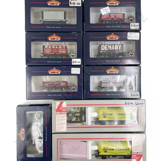 Boxed Bachman and Lima HO Gauge Nine Rolling Stock Wagons