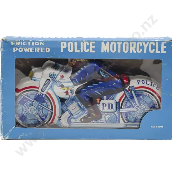 No 51 Made in Japan Printed Tinplate Police Motorcycle