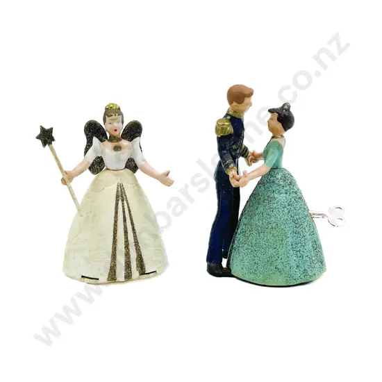 Wells Brimtoy Dancing Cinderella & Prince Charming with Fairy Godmother