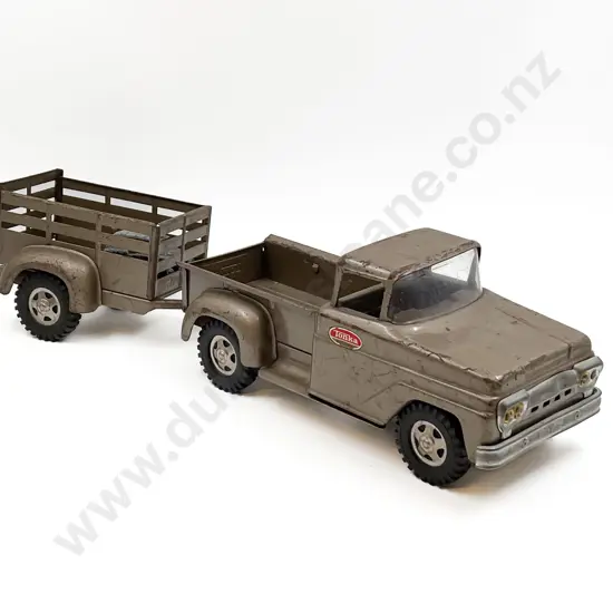 Tonka Tinplate Pick-Up Truck and Trailer