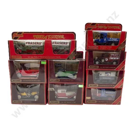 Five Matchbox Models of Yesteryear Limited Editions and Four Background Models