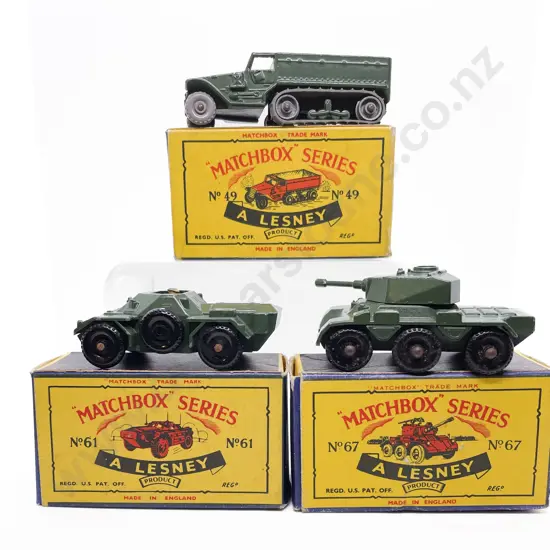 Three Matchbox Series A Lesney Boxed Models