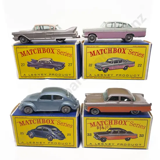 Four Boxed Matchbox Early Issue 1-75 Models