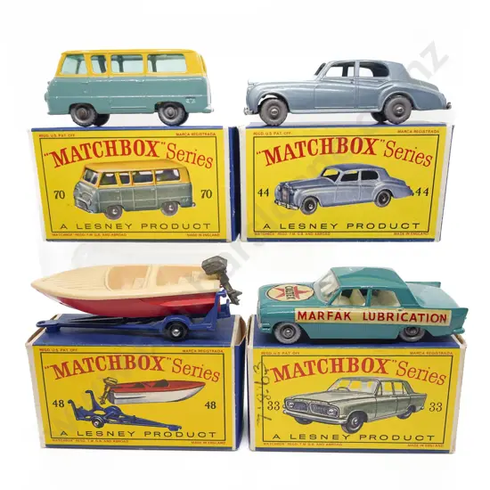 Four Boxed Matchbox Early Issue 1-75 Models
