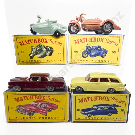 Four Boxed Matchbox Early Issue 1-75 Models