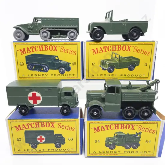 Four Boxed Matchbox Early Issue 1-75 Models