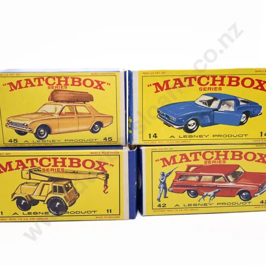 Four Boxed Matchbox Early Issue 1-75 Models