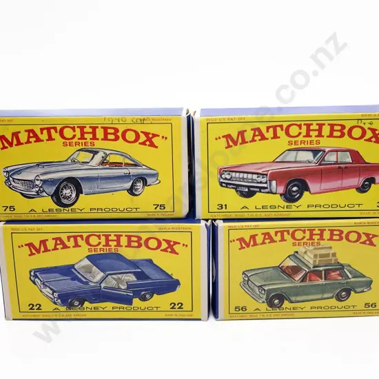 Four Boxed Matchbox Early Issue 1-75 Models