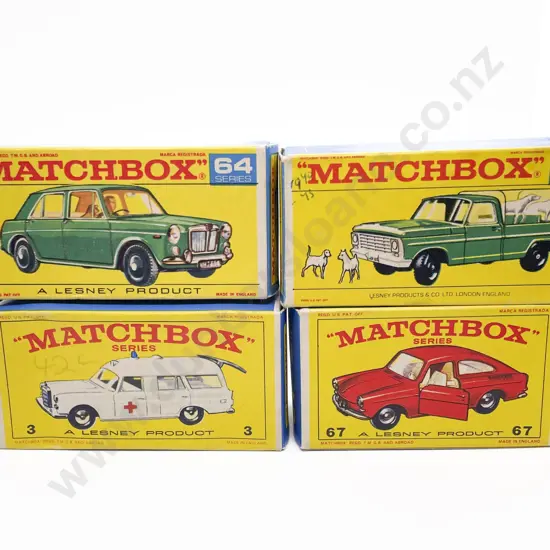 Four Boxed Matchbox Early Issue 1-75 Models
