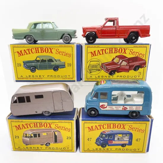 Four Boxed Matchbox Early Issue 1-75 Models