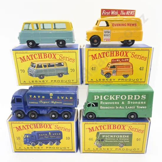 Four Boxed Matchbox Early Issue 1-75 Models