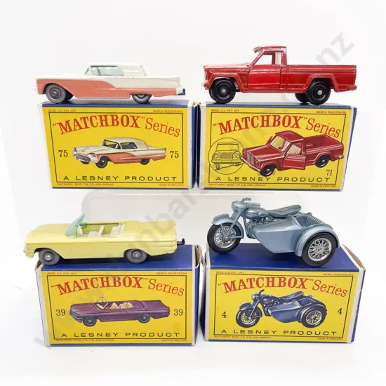 Four Boxed Matchbox Early Issue 1-75 Models