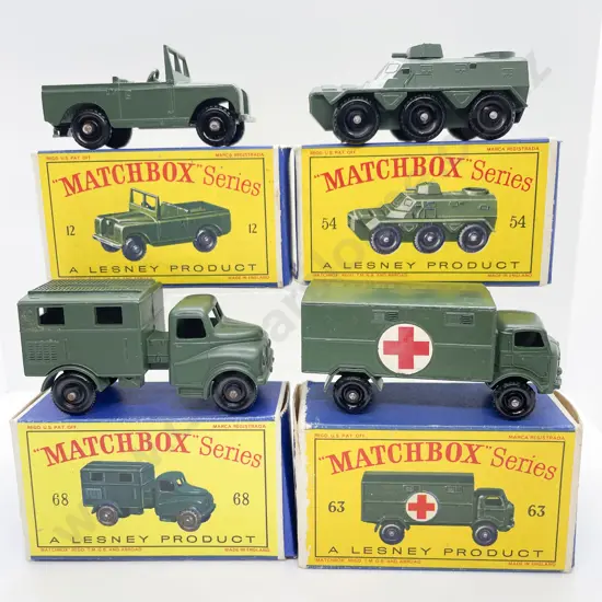 Four Boxed Matchbox Early Issue 1-75 Models