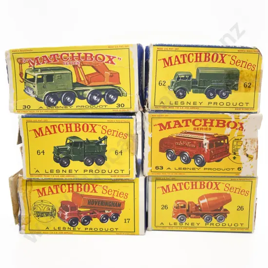 Six Boxed Matchbox Early Issue 1-75 Models