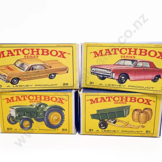 Four Boxed Matchbox Early Issue 1-75 Models