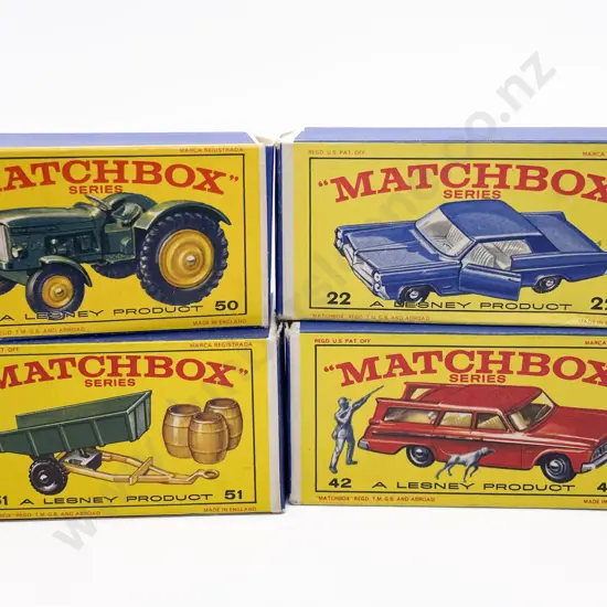 Four Boxed Matchbox Early Issue 1-75 Models