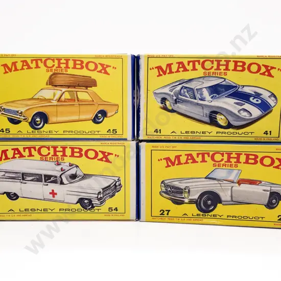 Four Boxed Matchbox Early Issue 1-75 Models
